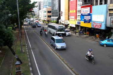 Şehirdeki trafiğin manzarası