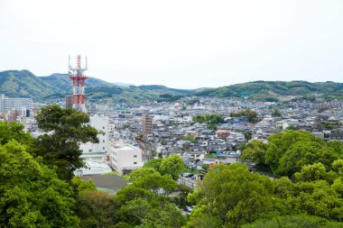 Osaka şehrinin güzel manzarası, Japonya
