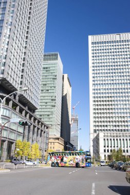 Tokyo, Japonya 'daki iş alanı ve ofis binaları