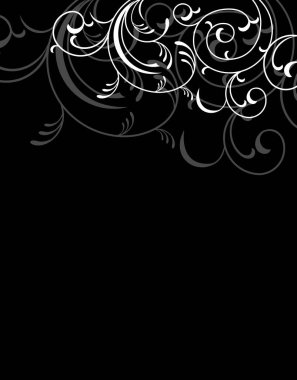 Dekoratif arka plan ile çiçek öğeleri 