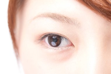 Yakın çekim - kadın gözü.