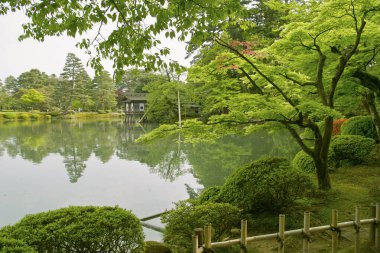 Parktaki Japon bahçesi.