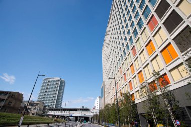 Kentsel zemin, modern şehir manzarası 