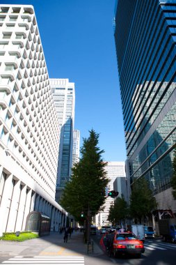 Tokyo, Japonya 'daki iş alanı ve ofis binaları