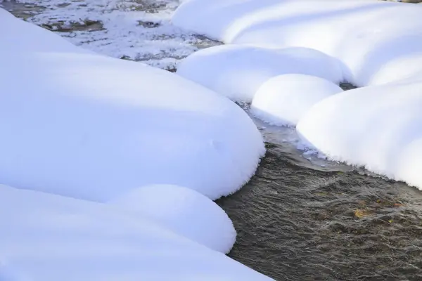 Живописный Снимок Красивого Снежного Ландшафта Фона — стоковое фото
