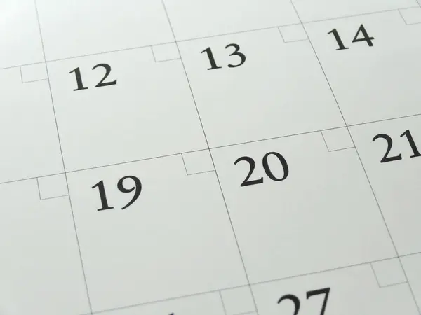 Calendar Date Cells Close Background — Stock Photo, Image