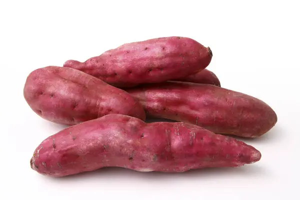 Sweet Potatoes White Background — Stock Photo, Image
