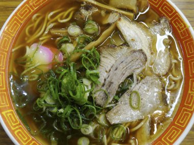 Lezzetli Asya yemekleri. Yakın çekim.