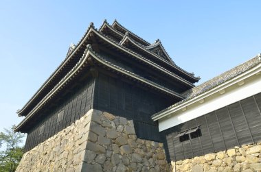 Tapınağın manzarası, Japonya 'nın güzel mimarisi.
