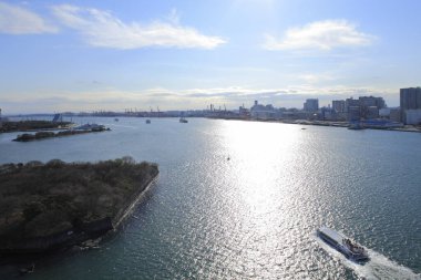 Modern şehir manzarası, şehir arka planı 