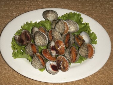 Lezzetli bir Asya yemeğinin yakın çekim görüntüsü