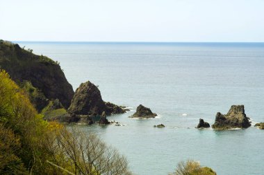 Deniz kıyısının güzel manzarası