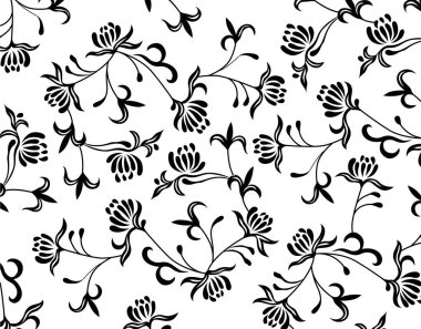 Arka planda çiçekler olan kusursuz desen