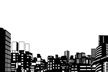 modern şehir illüstrasyon arka planı 