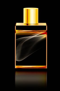Parfüm şişesi yakın plan. 