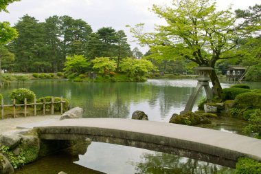 Parktaki gölet, Japon bahçesi.
