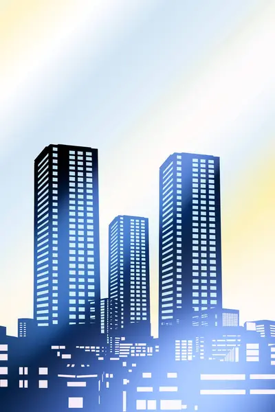 Modern City Illustration Background — Stock Photo, Image