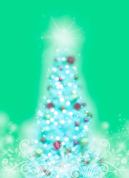 Abstract Blurred Christmas Lights Festive Background — Stock Photo, Image