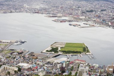 Tokyo 'nun gündüz panoramik manzarası 