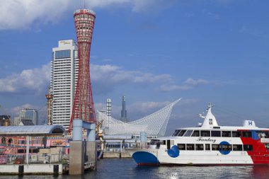 Kobe portu, kobe, japan manzarası