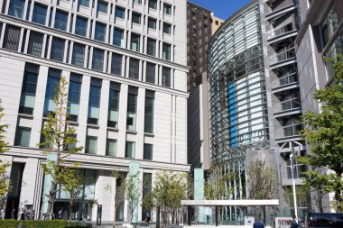 Tokyo, Japonya 'daki iş alanı ve ofis binaları