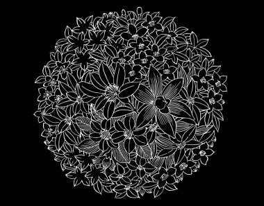 Arka planda çiçekler olan kusursuz desen