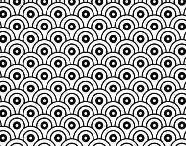 siyah-beyaz seamless modeli, çemberin.