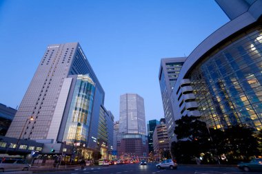 şehir konsepti arka plan, güzel şehir manzarası, Japonya