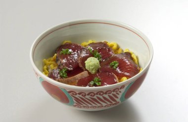 Lezzetli Asya yemeklerinin yakın çekim görüntüsü