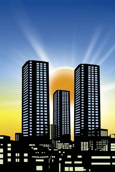modern city illustration background