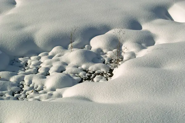 Nieve Blanca Fresca Como Fondo — Foto de Stock