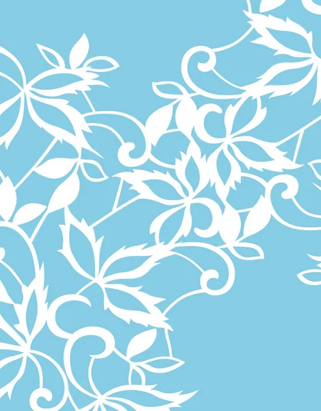 Padrão Sem Costura Flores Brancas Azuis — Fotografia de Stock