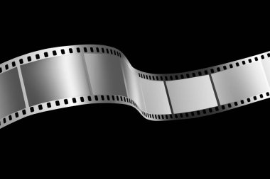 Siyah arkaplanda film şeridi olan soyut arkaplan 