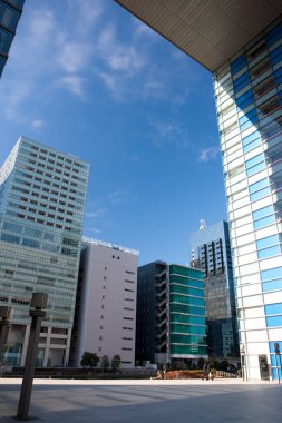 Modern şehir silueti güzel manzara, kentsel zemin 