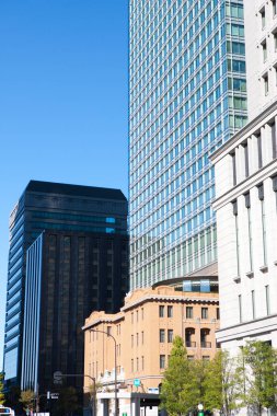 Tokyo, Japonya 'daki iş alanı ve ofis binaları