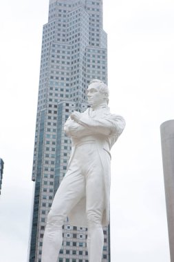 Modern şehir manzarası, şehir arkaplanı, Singapur 