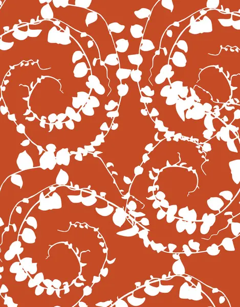 Бесшовные Цветы Оранжевом Фоне — стоковое фото