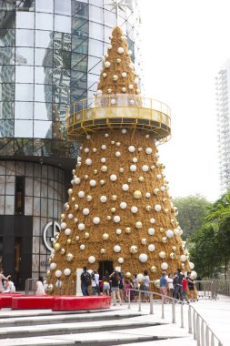 Modern şehir manzarası, şehir arkaplanı, Singapur 