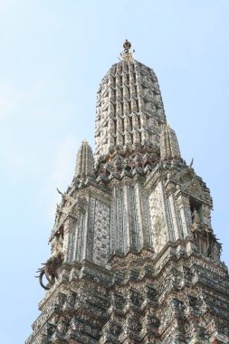 Wat Arun 'daki Pagoda ya da Bangkok Tayland' daki Tapınak. 