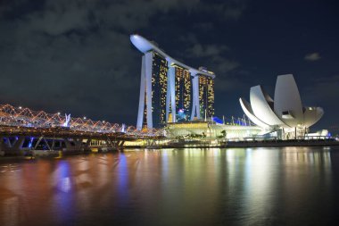 Modern şehir arka plan görüntüsü, Singapur mimarisi 