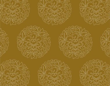 Elle çizilmiş karalama çiçekleri ile soyut desen