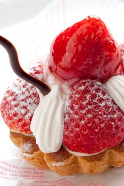 Pasta arkaplanı, tatlı tatlı yakın plan. 