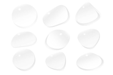 Beyaz gerçekçi su damlaları.