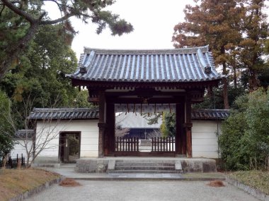 Japonya 'daki Japon tapınağının güzel manzarası.