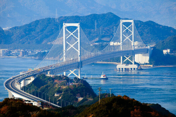 Puente Onaruto Visto Desde Naruto Prefectura Tokushima — Foto de Stock