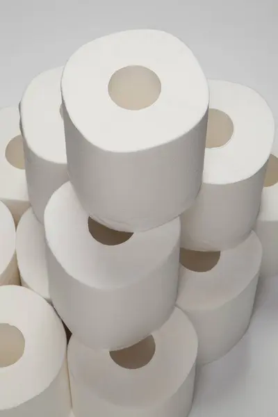 Rotoli Carta Sfondo Bianco — Foto Stock