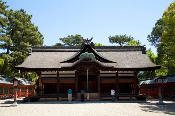 Японский Храм Японии Природном Фоне — стоковое фото