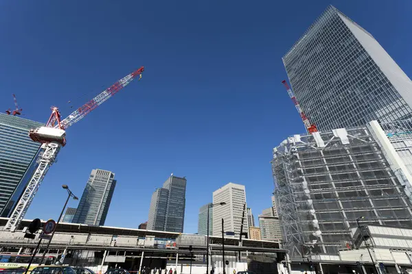 Cityscape Moderno Com Edifícios Tóquio Japão — Fotografia de Stock