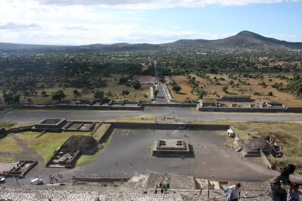 Solpyramiden Den Största Byggnaden Teotihuacan Och Största Mesoamerika — Stockfoto