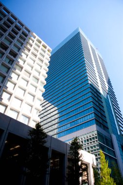 Tokyo, Japonya 'daki iş alanı ve ofis binaları